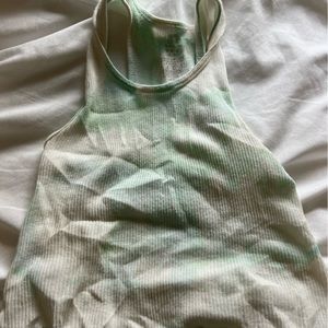 Cropped tie-dye tank top
